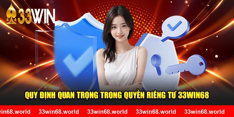 Quy định quan trọng trong quyền riêng tư 33WIN68